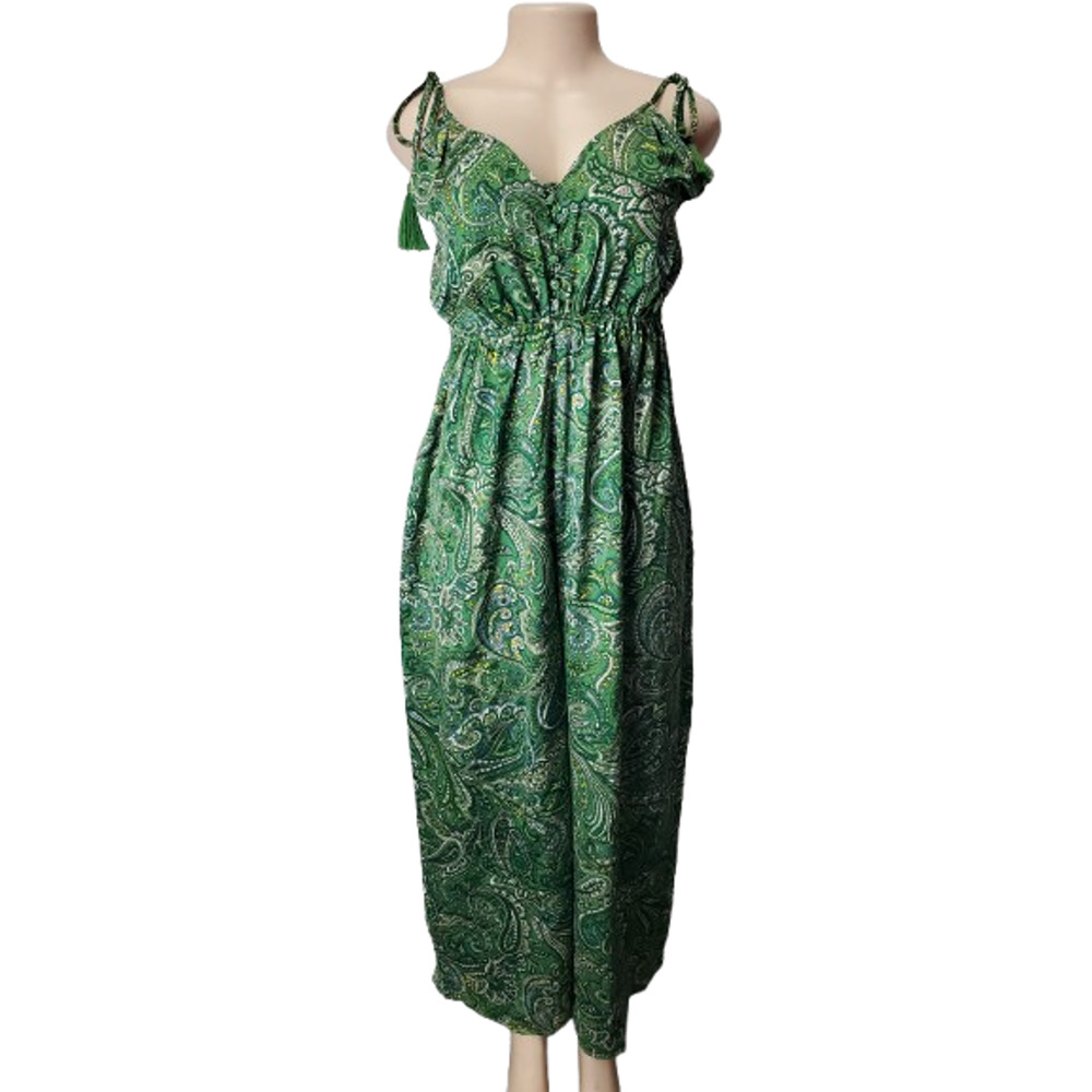 HYFVE women's green paisley jumpsuit size M
